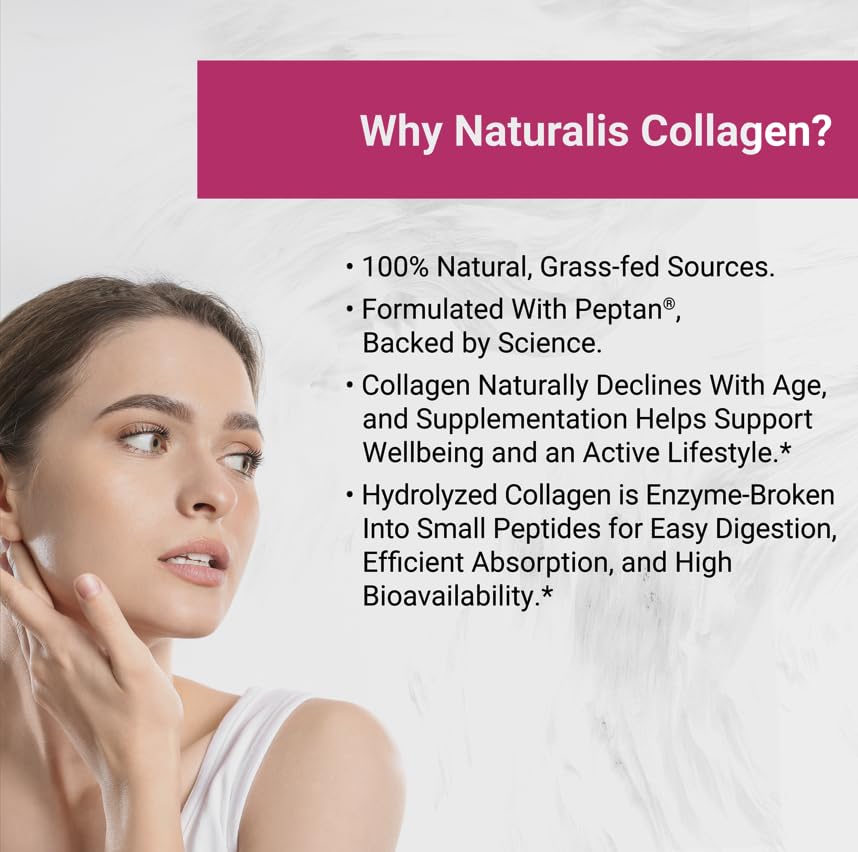 Image of Naturalis Collagen Peptides Powder (7oz) | Made with Peptan Collagen, Clinically Studied to Support Healthy Skin, Hair & Bones* | Grass-Fed, Non-GMO, Halal, Kosher | Pack of 2
