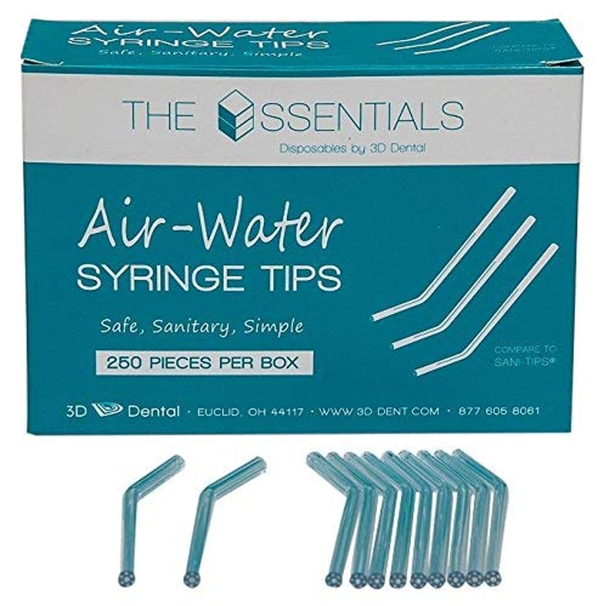 3D Dental AWST Air/Water Sani Style Tip (Pack of 250)