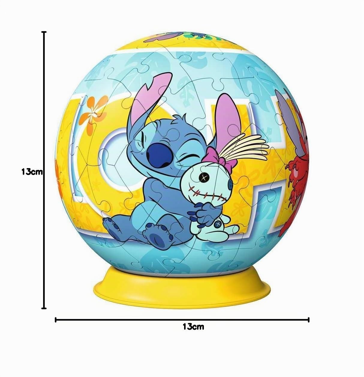 Ravensburger - Puzzle 3d Stitch Sferico | Puzzle 3d Bambini 6 Anni O Più | Regalo Stitch Bambina E Bambino 73 Pezzi | Giochi Bambini 6 Anni Sferico Da Disney