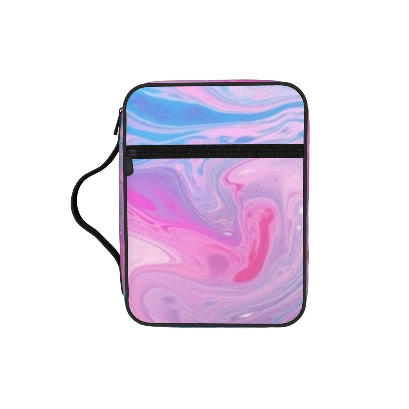 Colorful Marble Pastel Pink Blue Purple Bible Cover Case Waterproof Bible Bag With Handle Organizer Storage Book Cover For Bible Study
