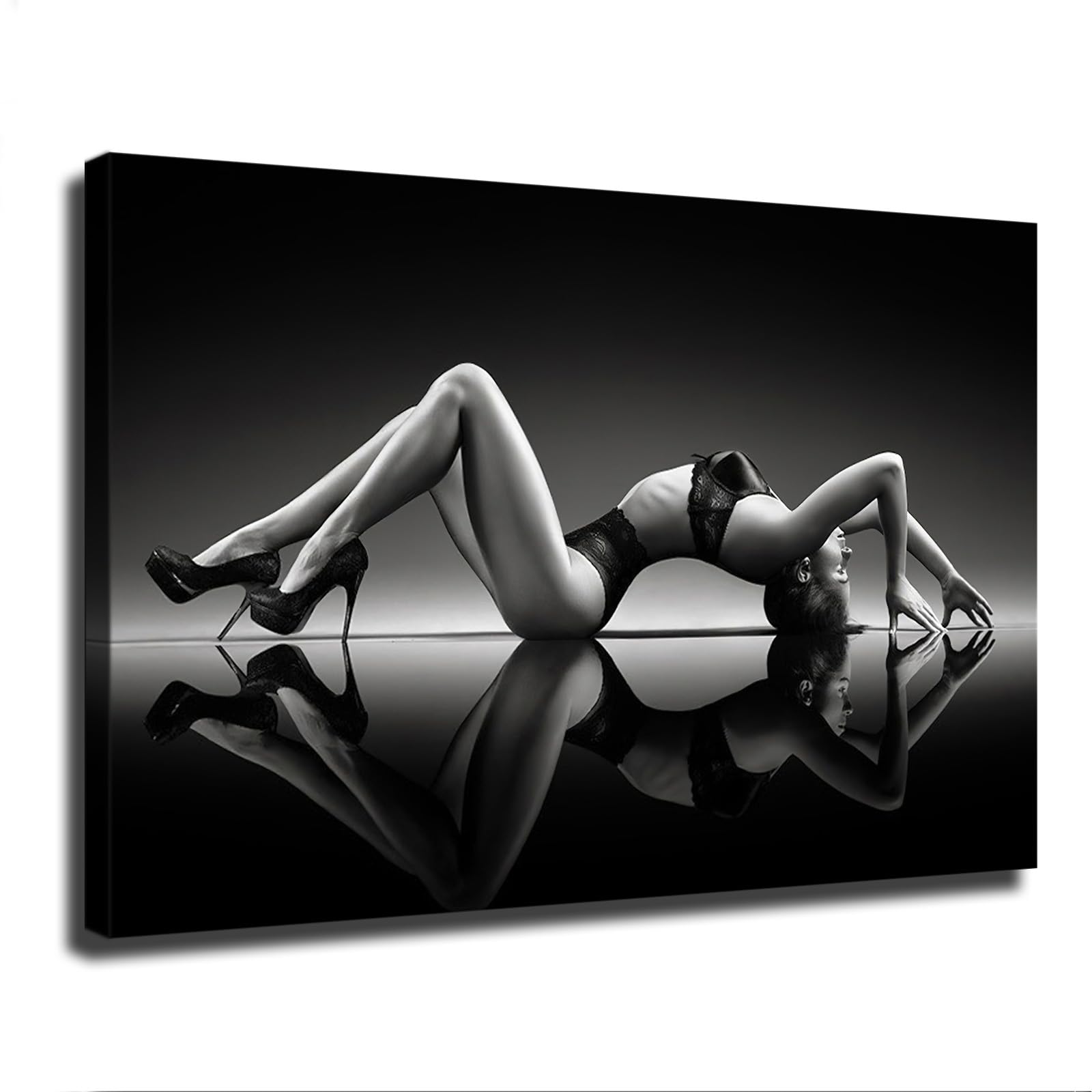 Sexy Lingerie Body Art Posters Modern Aesthetic Canvas Wall Art Home Interior HD Decorative Painting Holiday Gift (12×18inch-Unframed)