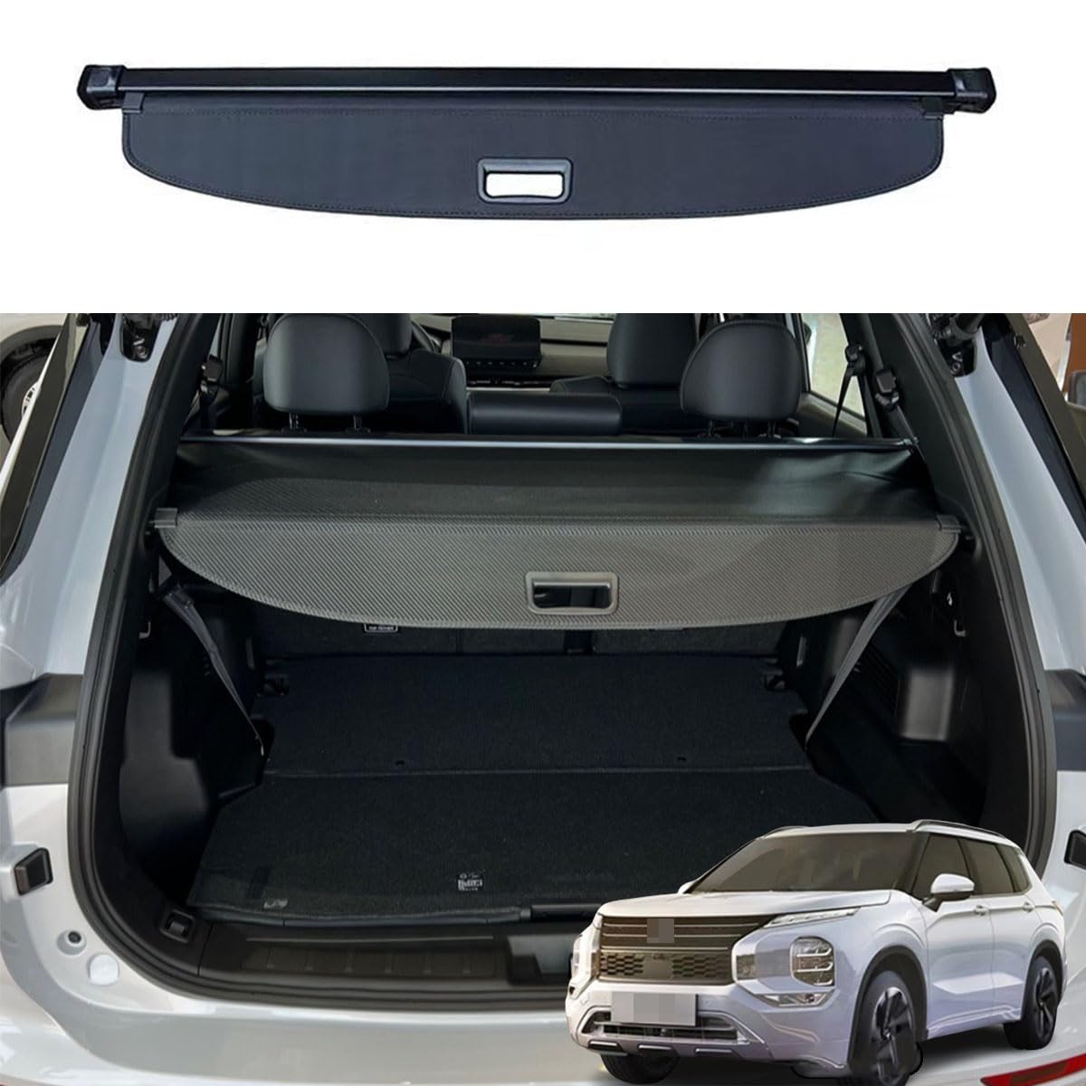 Retractable Rear Trunk Cargo Luggage Security Shade Cover Shield Fits for Mitsubishi Outlander 2023-2024