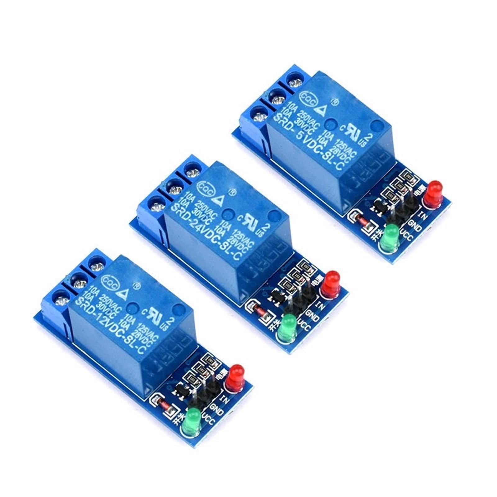 QEFHSVVZE 5V 12V 24V Low Level Trigger 1 Channel Relay Module Interface Board Shield for(Onecolor)