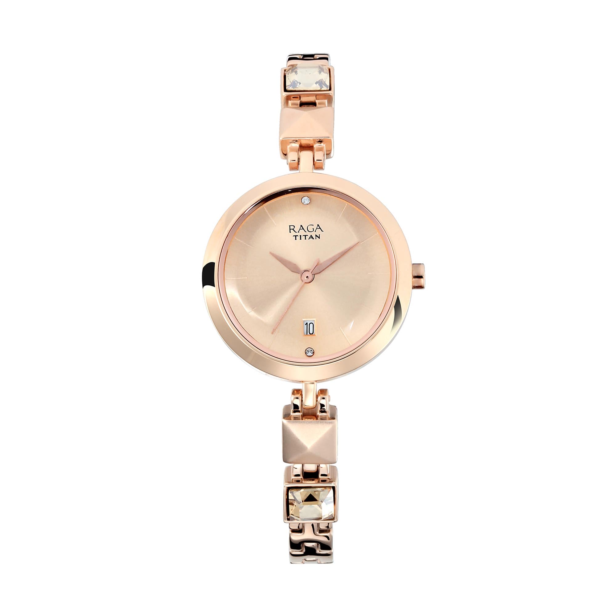 Titan Raga Viva Analog Champagne Dial Women's Watch - 2606YM01