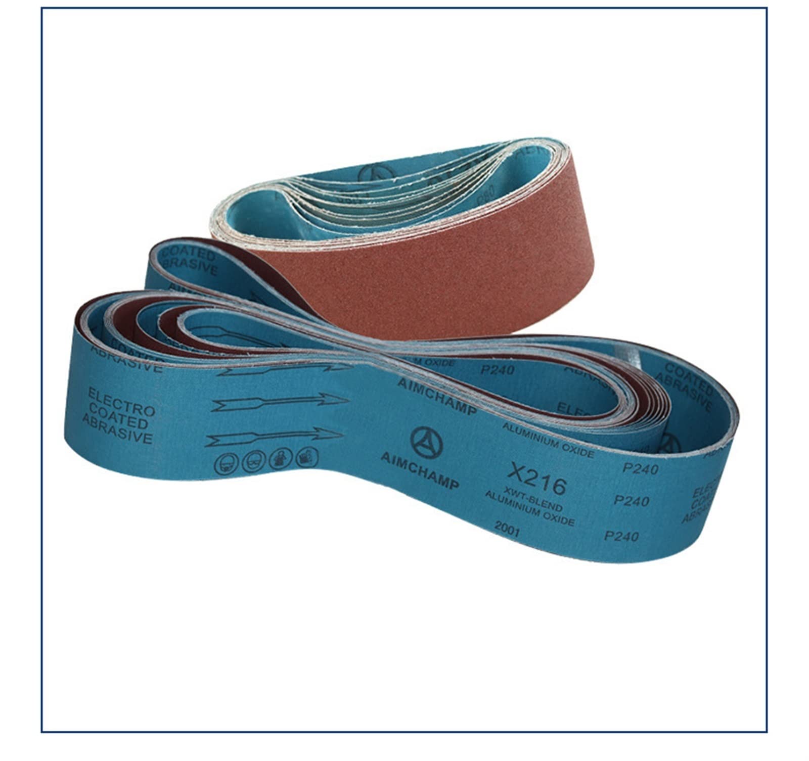 Bandas de Lijado para lijadoras de Banda, Juego de Correas de Lijado de 11 Uds., 915x100mm, for Pantalla de Lijado de Metal, Correas abrasivas de óxido de Aluminio con Grano 40-800#