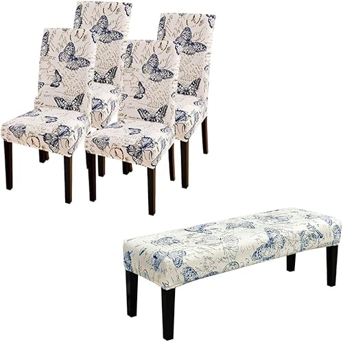 Miniatura 1 de SearchI Paquete de 6 fundas para sillas de comedor (mariposa), fundas para sillas de comedor (mariposa), fundas para banco de comedor tapizadas