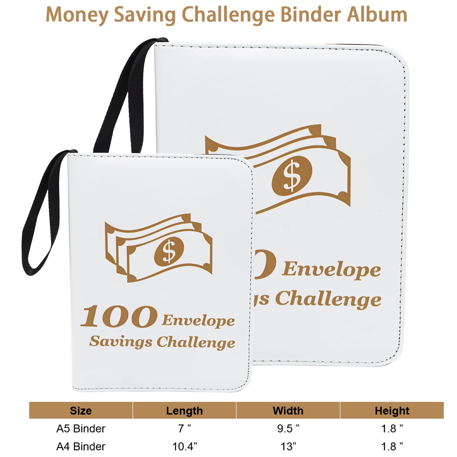 100 Buste Risparmio Sfida - Budget Binder A5 Con Buste Per Risparmiare Denaro