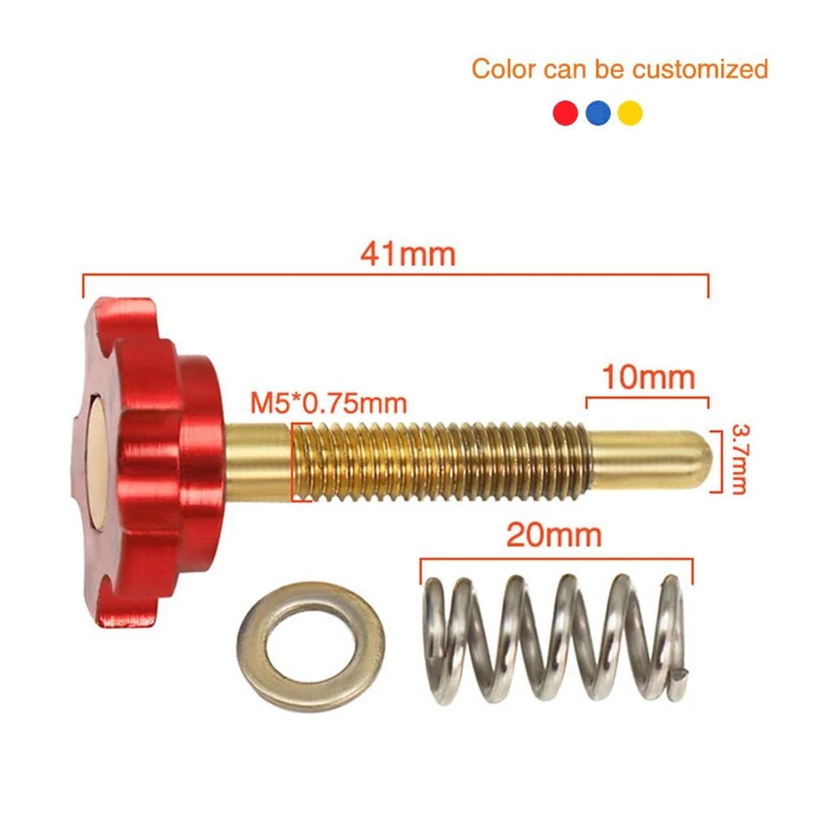 Accessoires Kit De Vis De Réglage De La Vitesse De Ralenti du Carburateur De Moto, pour P&w&k NSR PWL PE24 PE26 PE28 PE30 KR150 Carbs