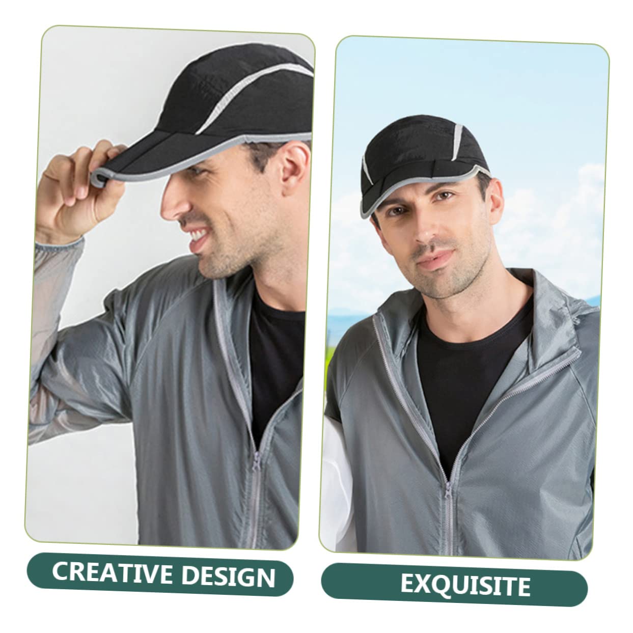 FOMIYES Sombrero Deportivo Gorro de Protección Solar Transpirable Running y Actividades Aire