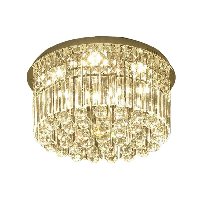 Grand plafonnier moderne en cristal : une lumière douce ajustable pour apaiser vos soirées