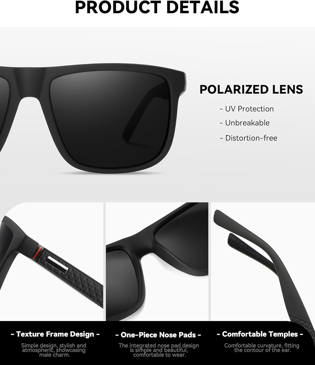 Perfectmiaoxuan Polarized sunglasses for men/women; light frame; HD pilot lenses; Golf/driving/fishing/travel Eyewear