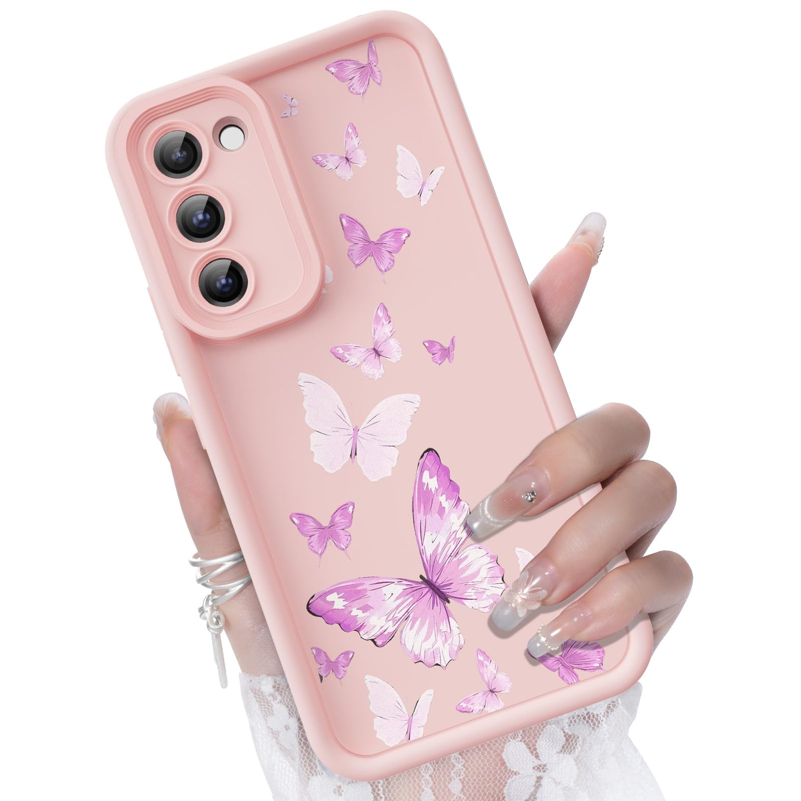 CASBST for Samsung Galaxy S20 FE 5G Case, Creative Flower Pattern Design Girls Women Liquid Silicone Cover, Thicker Frame Shockproof and