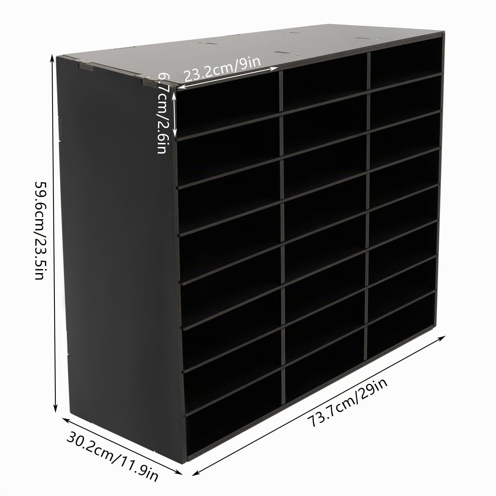 24 compartments Letterature Organizer, Ufficio, Scrivania, Organizzatore ordinato, Portadocumenti, Bordo del PVC, Nero
