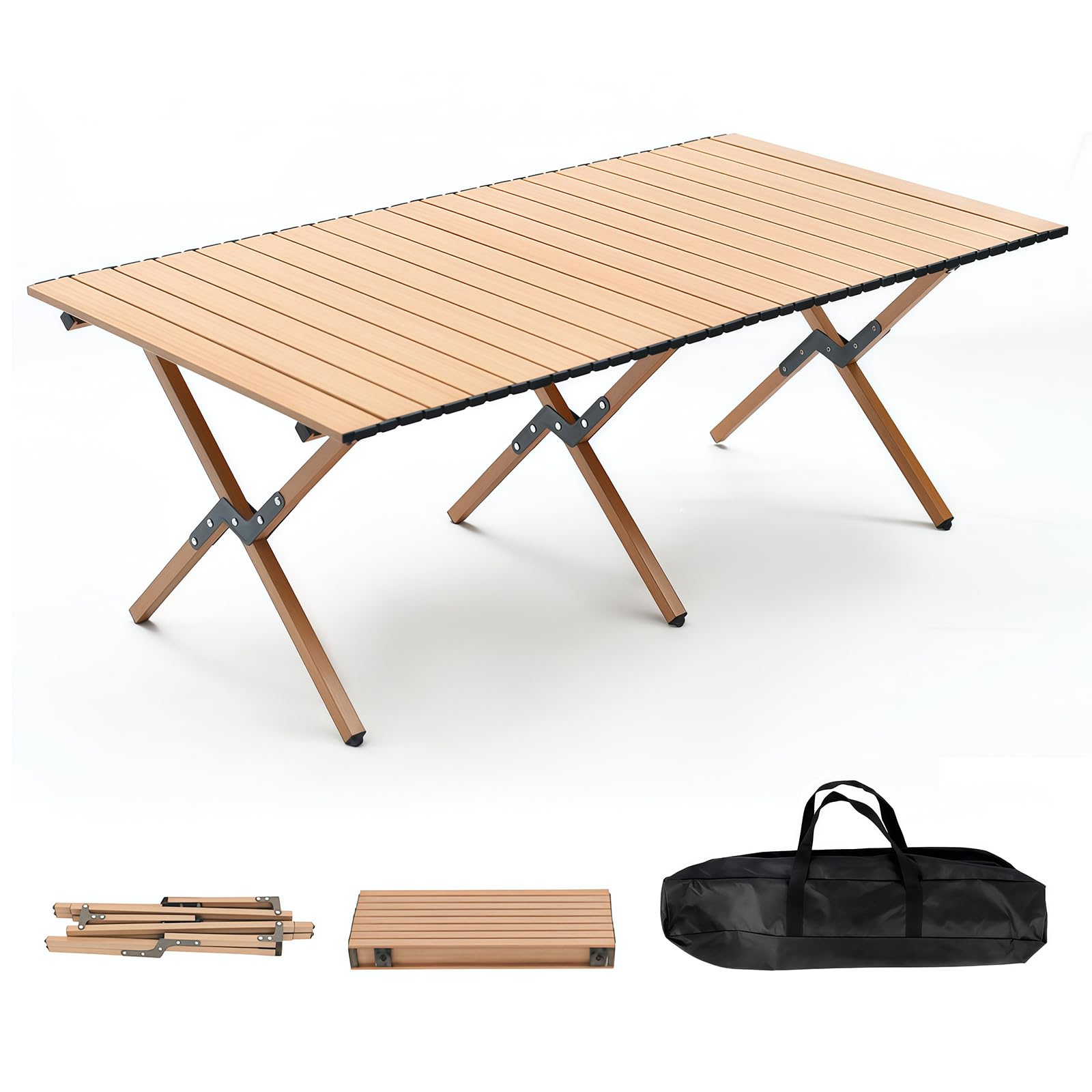 Amazon.co.jp: UneMeet キャンプ テーブル 120x60x44cm アウトドア