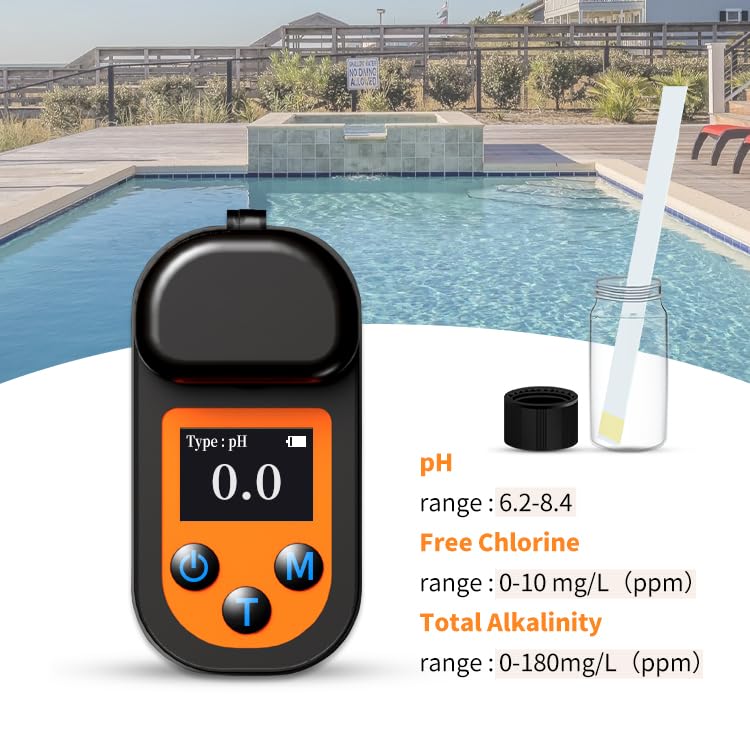 Tester Portatile per Cloro Libero 0-10 ppm, precisione 0,1 per Piscine ospedaliere