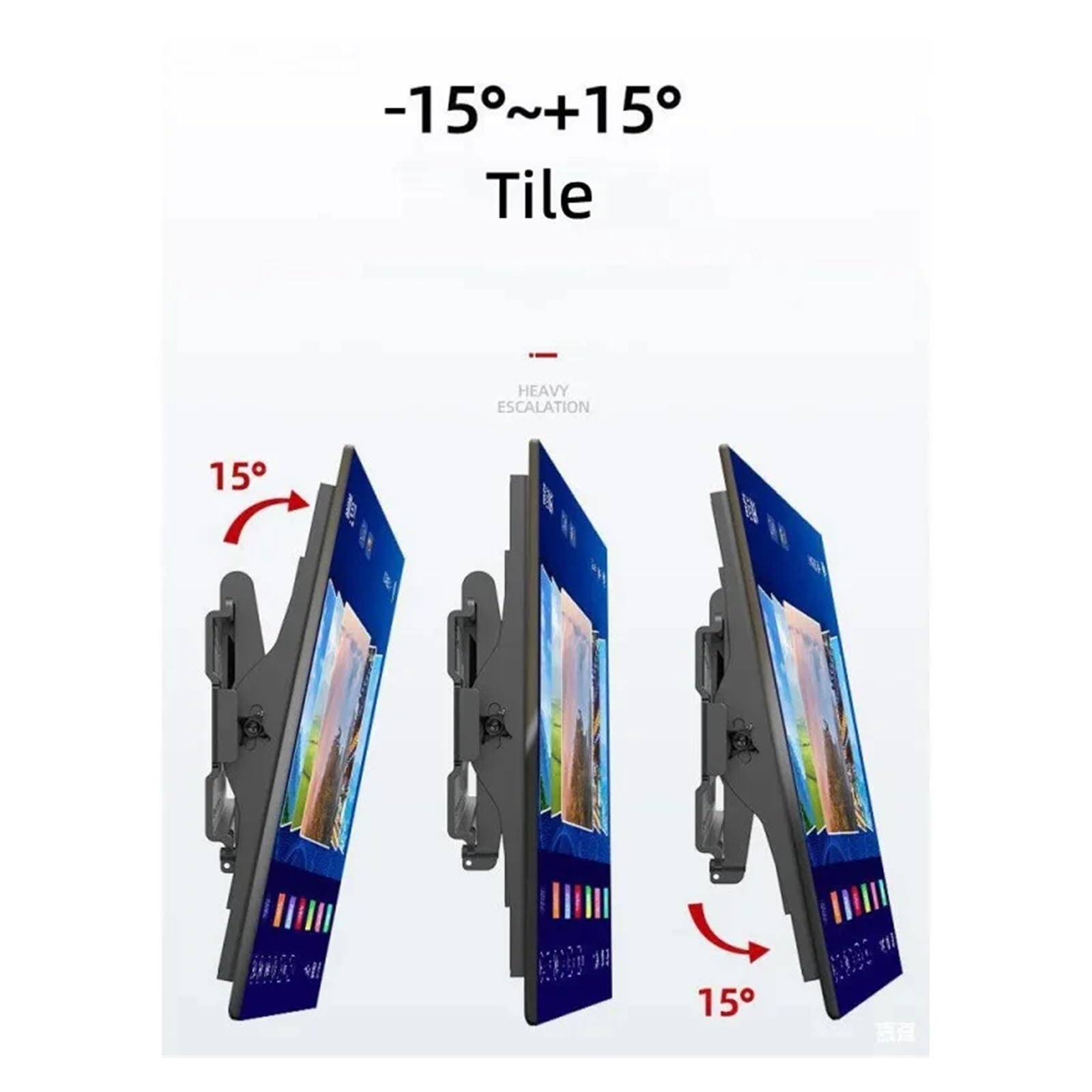 Supporto TV Fisso A Parete for La Maggior Parte Dei Televisori Piatti/curvi Da 32-65" - Supporto TV A Basso Profilo - Inclinato Di ±15°, Staffe TV Universali VESA 400 X 400 Mm Sostituisci(No tile)
