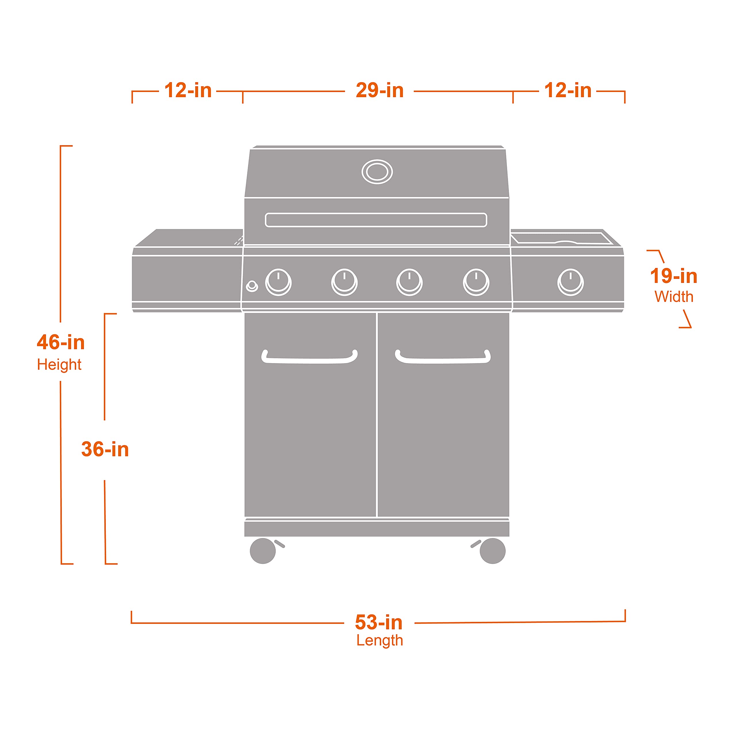 Buy Monument Grills Larger 4Burner Propane Gas Grill Stainless Steel