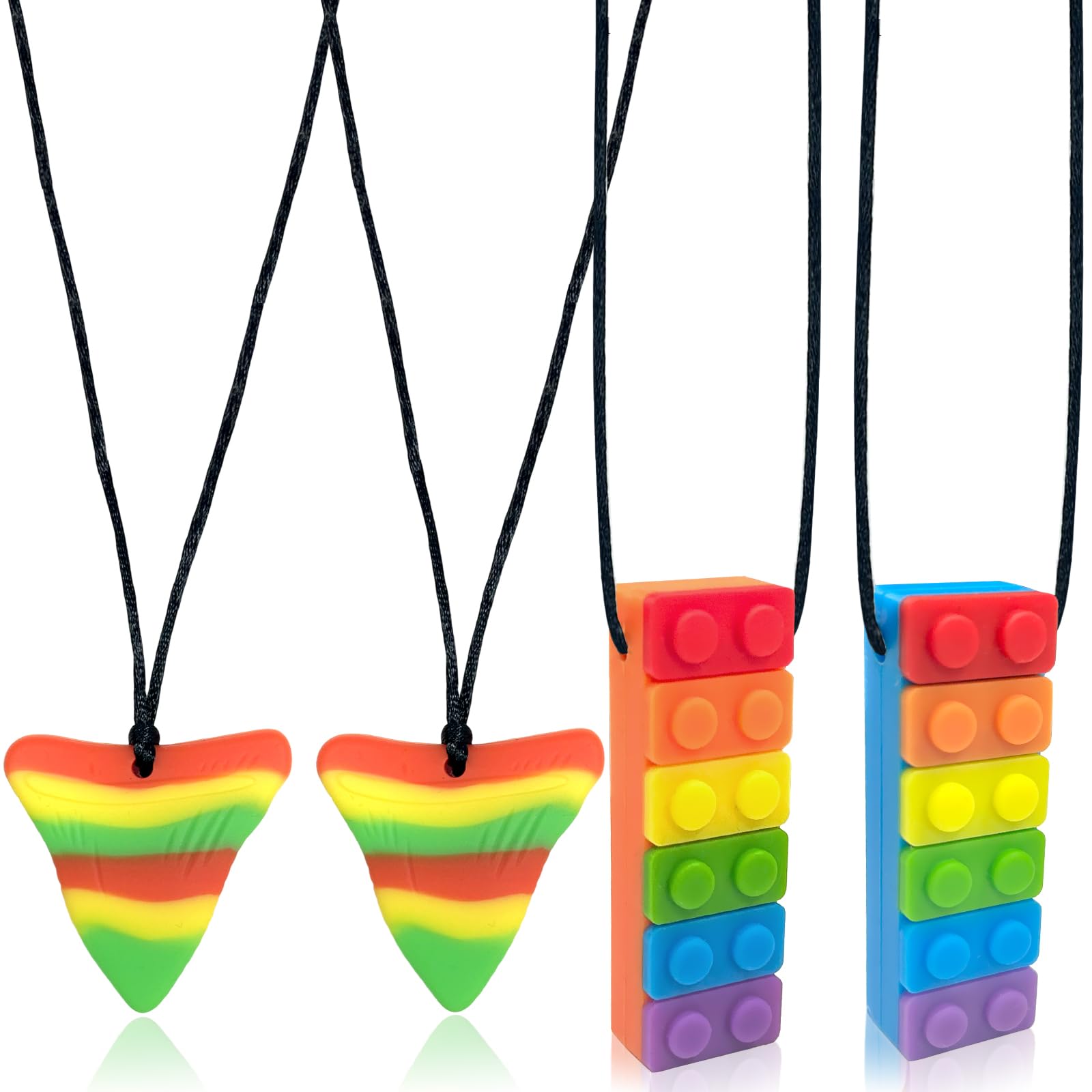 Felicify Sensory Chew Toys for Autistic Children Chew Necklace for Sensory Kids Sensory Chew Necklace, Chewelry Necklace