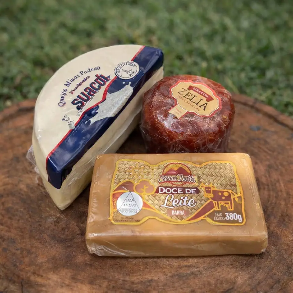 Kit Econômico – Queijo Minas Suaçuí, Goiabada Barra e Doce de Leite – Tradição e Sabor dos Doces Mineiros