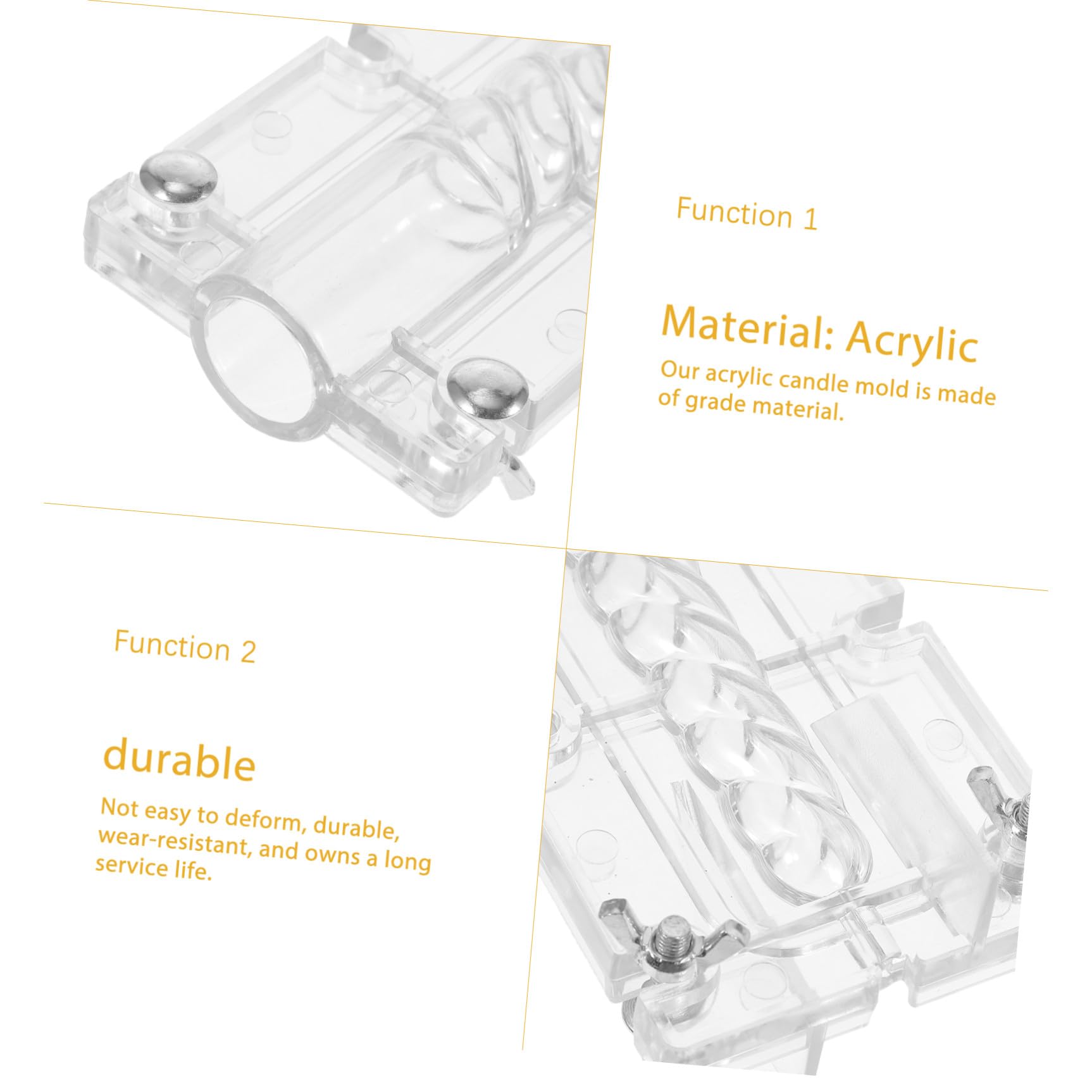 Uonlytech Molde Acrílico Para Velas Diy Moldes Decorativos De Diseño Único Para Aromaterapia Resistente y Duradero Para Manualidades Casa