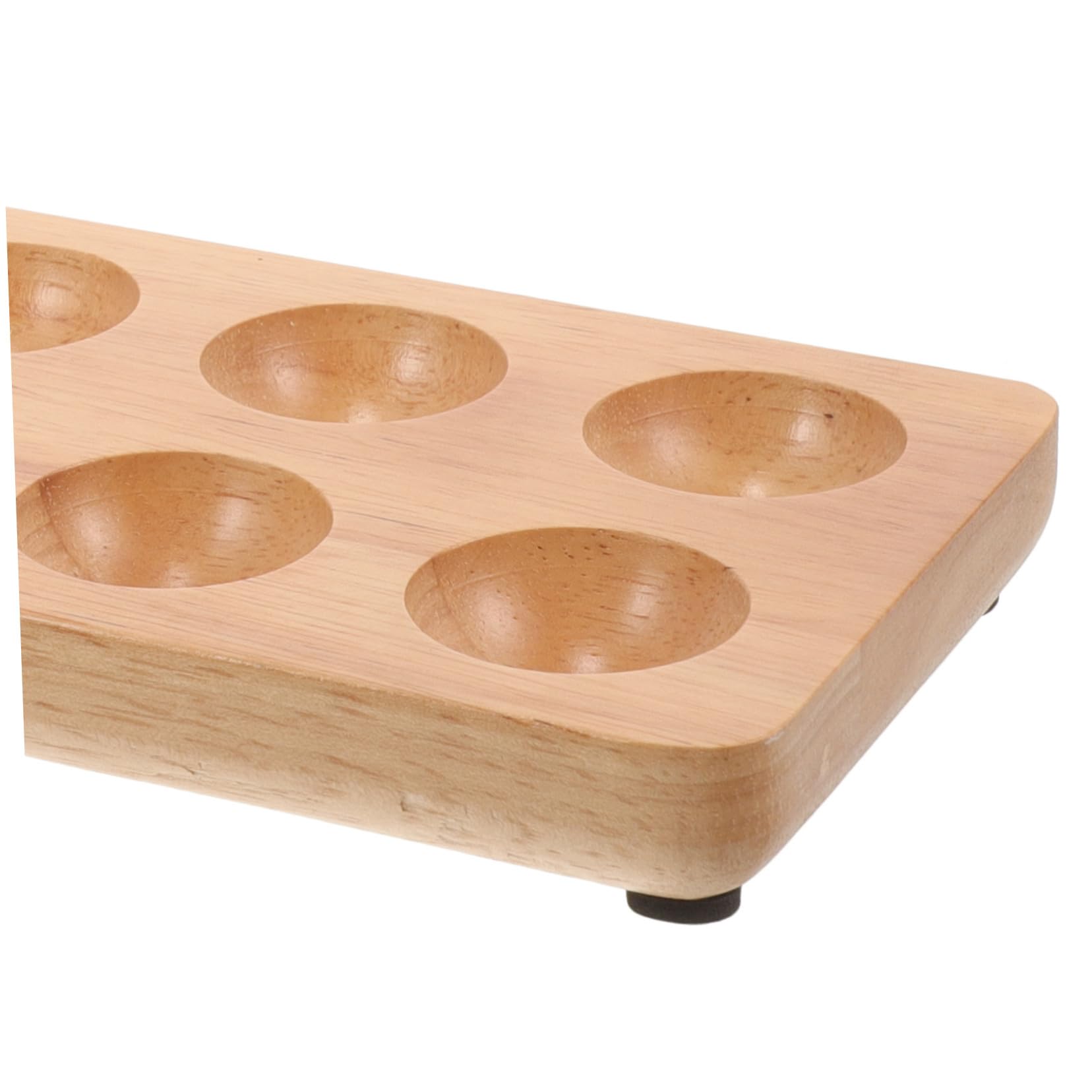 SOIMISS Bandeja de Madera para Huevos Doble Organizador y Almacenamiento Seguro Antirrotura para Cocina y Nevera