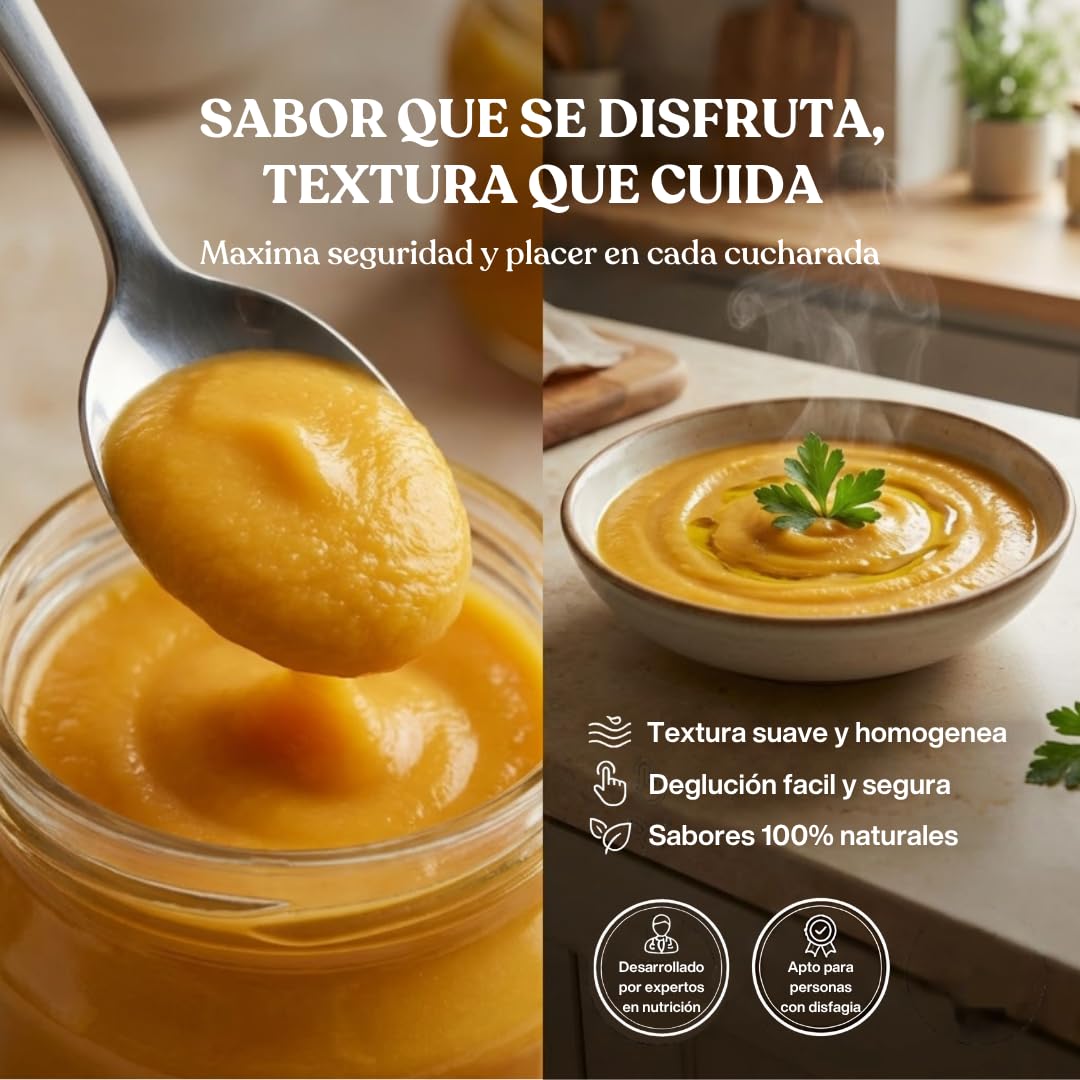 Natursenior - Comida Triturada para Personas Mayores - Pack Puré de Estofado de Lentejas con Chorizo - 100% Natural, Omega 3, Fibra, Proteína - 6 uds x 340g