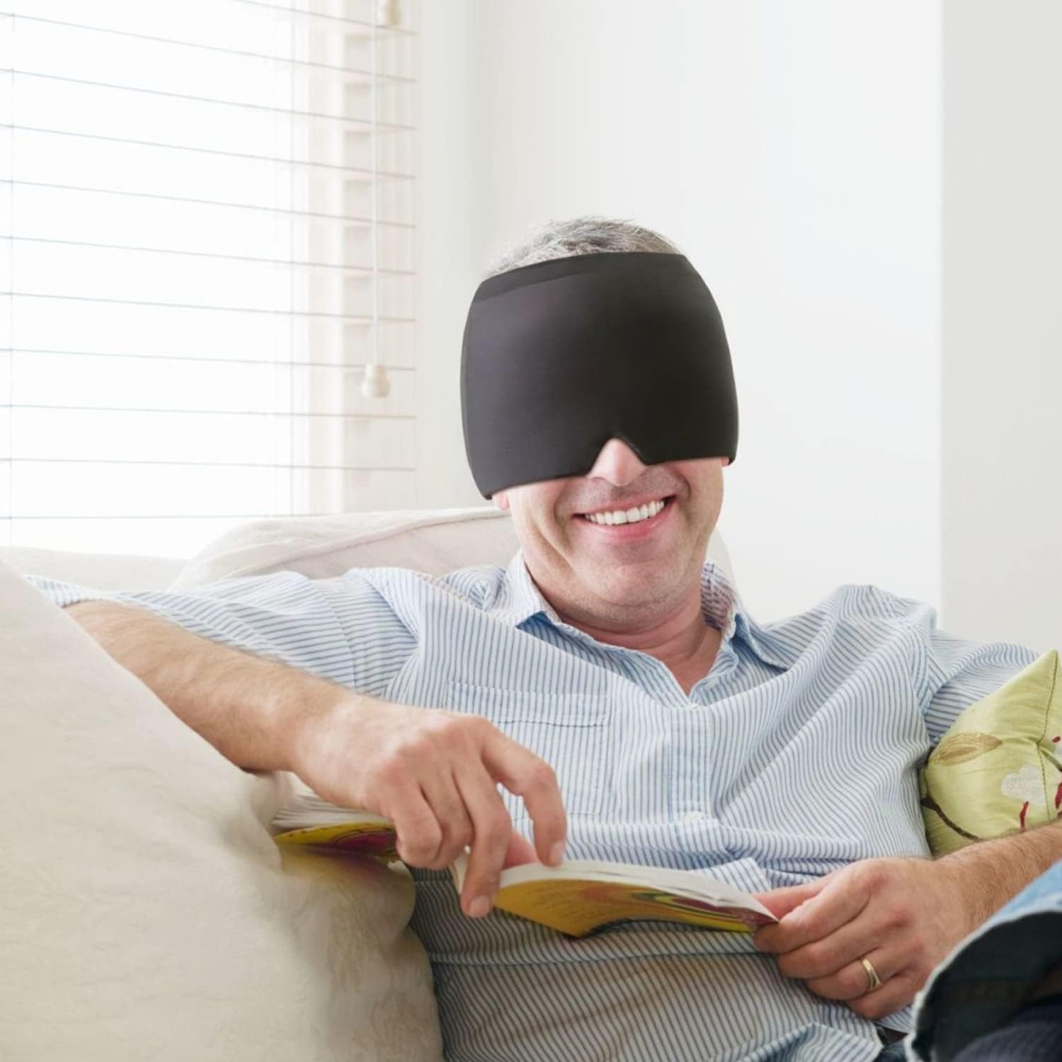 Maschera per l'Emicrania, Cappello Emicrania, Cappello Mal di Testa, Berretto per l'Emicrania Cuscinetto di Raffreddamento per Emicrania Cappello Mal di Testa Gel Ghiaccio
