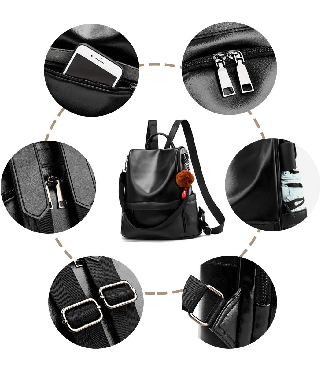 shepretty Zaino Donna Borsa pelle Impermeabile casual borsetta