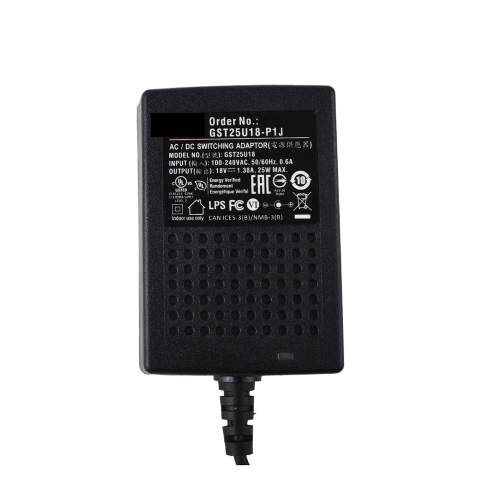 BRODEFUP 25W Adaptor GST25U 5V 7.5V 9V 12V 15V 18V 24V 28V 48V -P1J(GST25U15-P1J)