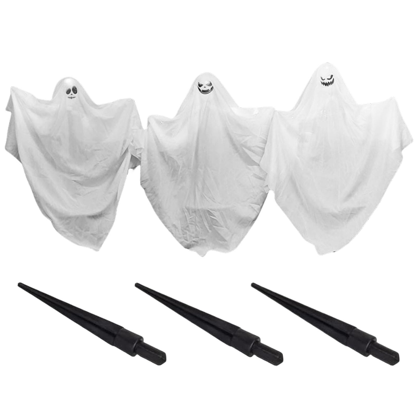 Figurines Eerie Halloween Specter lumineuses à piles pour cour lot de 3