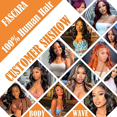 Fascara 13X4 Body Wave Lace Front Wigs Human Hair Pre Plucked 180% Density Hd Transparent Lace Frontal Wigs Human Hair thumb #5
