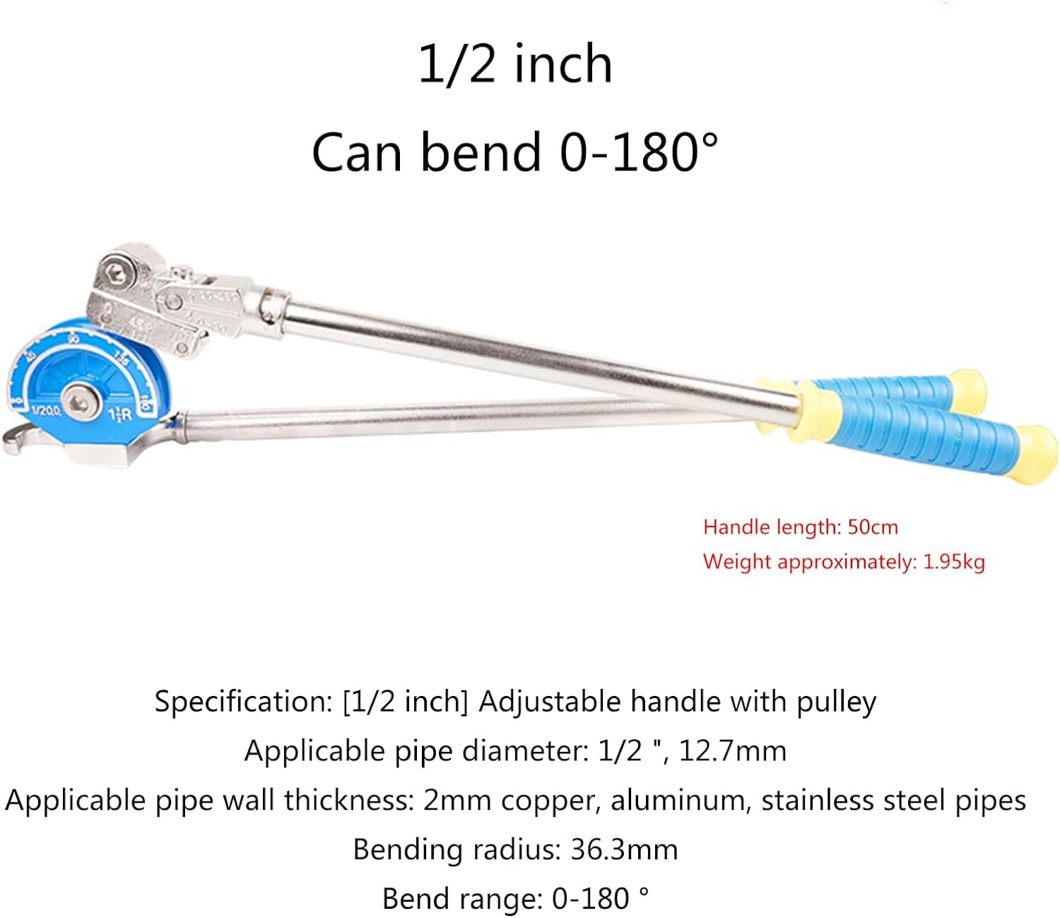 Herramienta dobladora hidráulica manual de tuberías para doblar eficientemente de 0 a 180° de varios tubos de metal