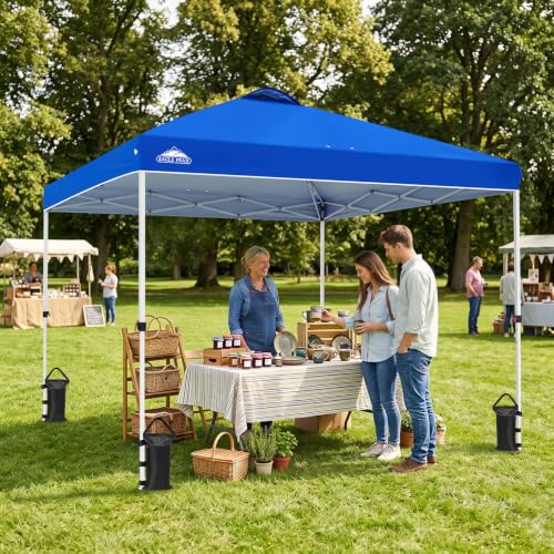 Image of EAGLE PEAK 10x10 Pop Up Canopy Tent Easy Up Canopy Outdoor, Blue