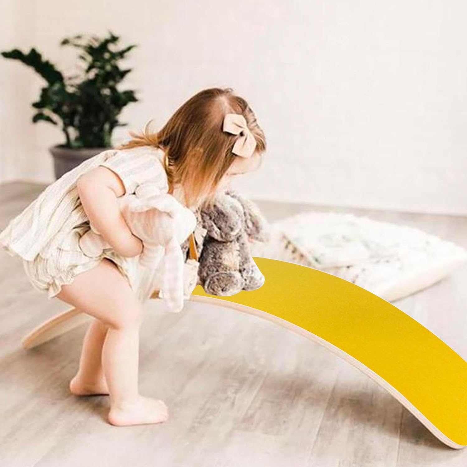 Tabla de Equilibrio Niños Balance Board Curva de Madera para Niño Equilibrio Niños Tabla de Balance Tabla Wobbel Madera Max.200 kg — view 7