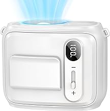 SWEETFULL Portable Waist Fan - Rechargeable Hands-Free Personal Neck Fan with 100 Speeds, 24Hrs Cooling, 10000RPM, Small Wearable Belt Shirt Clip Cooler for Outdoor Camping Travel - White