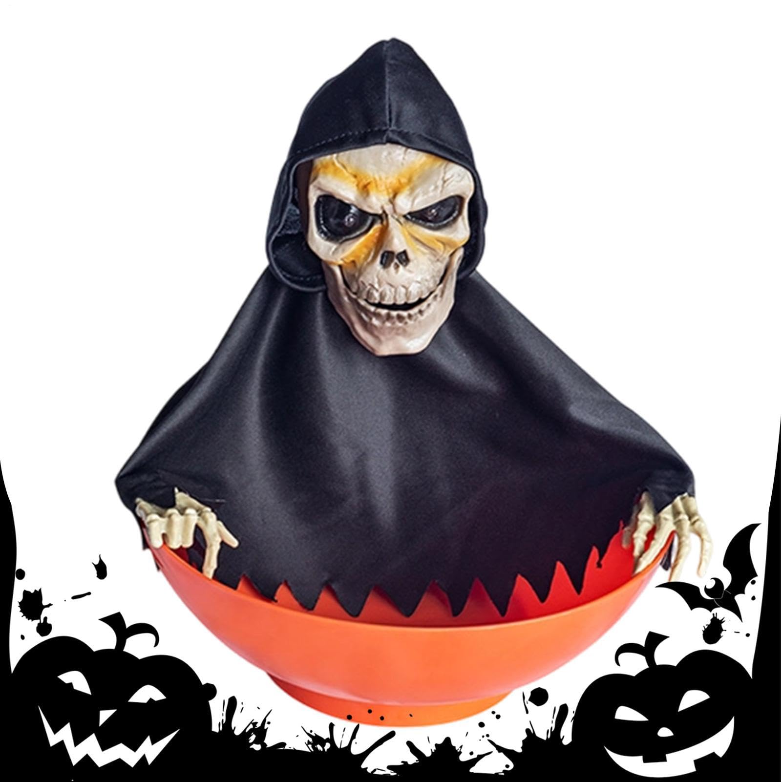 Pojemnik na Cukierki Halloween Krzyczący Szkielet Ozdoba Świąteczna | Krzyczący Pojemnik Na Słodycze Dla Domu, Mieszkania, Biura, Akademika, Salonu, Sypialni, Gabinetu, Na Półkę I