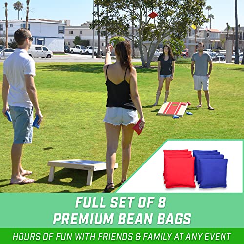 Image of GoSports Portable Cornhole Sets- Includes 2 Boards, 8 Bean Bags, Carry Case