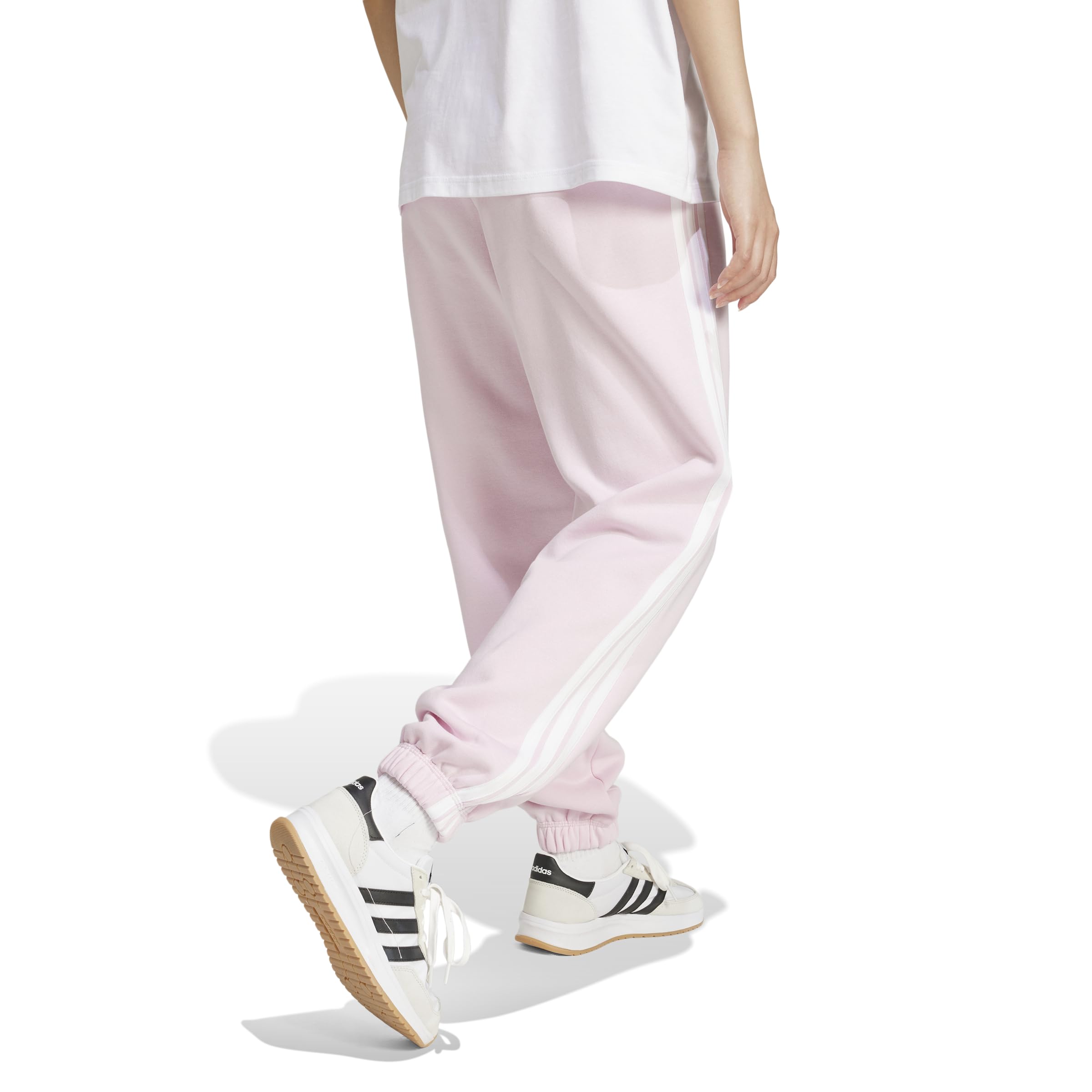 adidas Mujer Essentials 3-Stripes Fleece Loose Pants