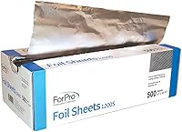 ForPro Embossed Aluminum Foil Sheets 1200S - Pop-Up Dispenser for Hair Highlights, Coloring & Food Wrap, 12x10.75, 500 Count, Food Safe