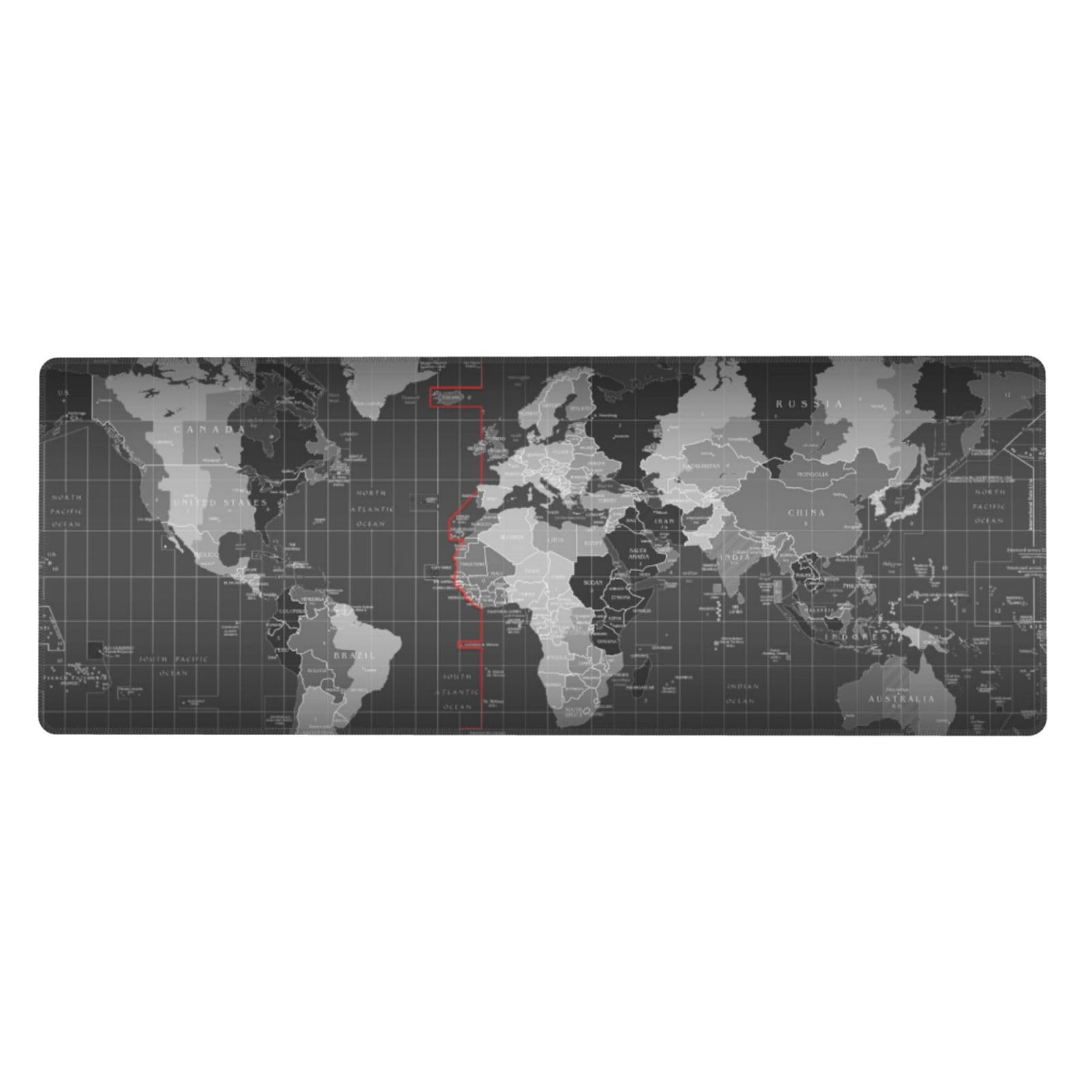 Large Gaming Mouse Pad, Waterproof Extended World Map Mousepad Desktop, Big Long Non-Slip Mouse Mat for Laptop, Keyboard, Computer for Decor Office, 31.5 * 11.8 in