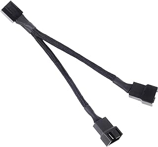 SilverStone SST-CPF01 - 10cm câble répartiteur pour deux ventilateurs PWM, manchonné noir