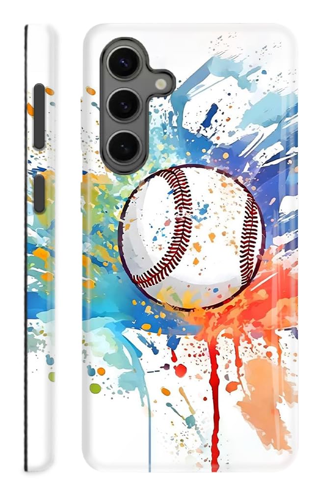 Compatible with Samsung Galaxy S25 5G Case,Case for Samsung Galaxy S25 Double-Layer Full Body Drop Protection,Baseball Sport