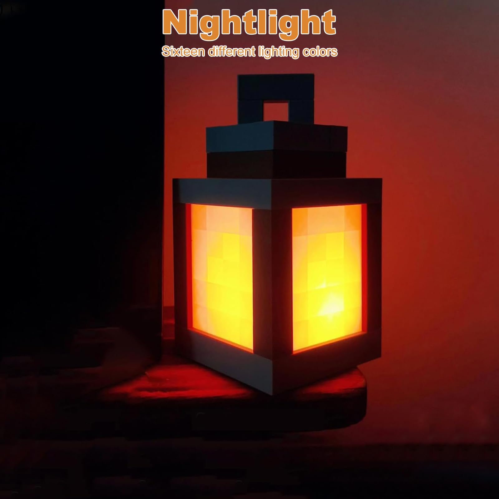 Lampada Notturna Pixelata 3D con Effetto Night Light USB Ricaricabile, 16 Colori LED con Switch Touch e Telecomando, Illuminazione da Parete o da Tavolo per Decorazioni Camera da Letto