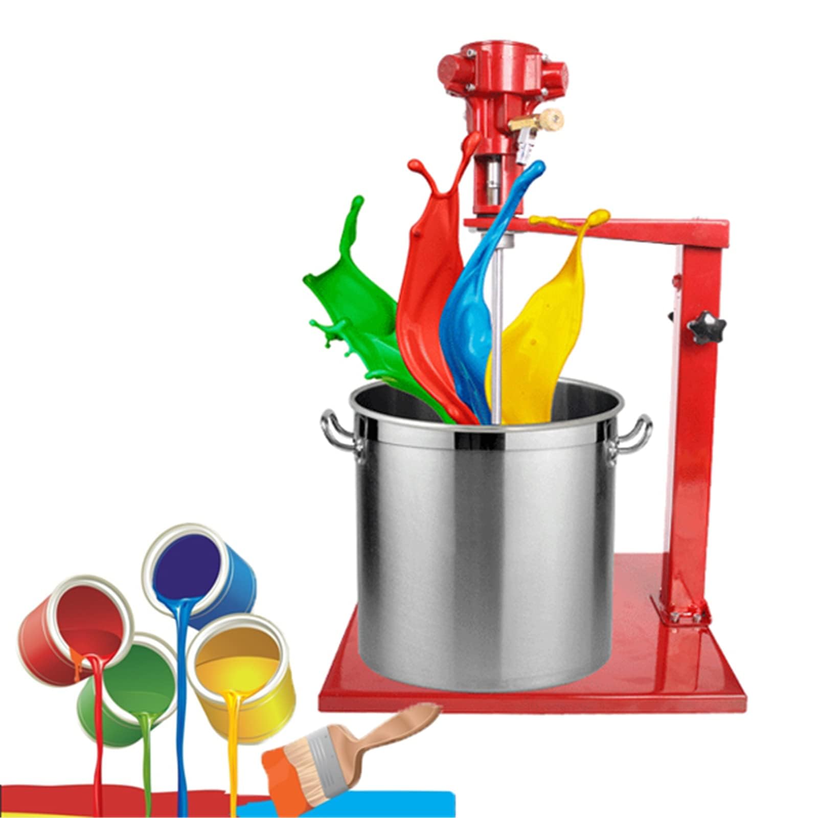 Sjdopulse Pneumatic Paint Mixing Machine, 5 Gal/20L Air Mixer, Stirring Machine For Paint Coating Mixer With Lifting Platform