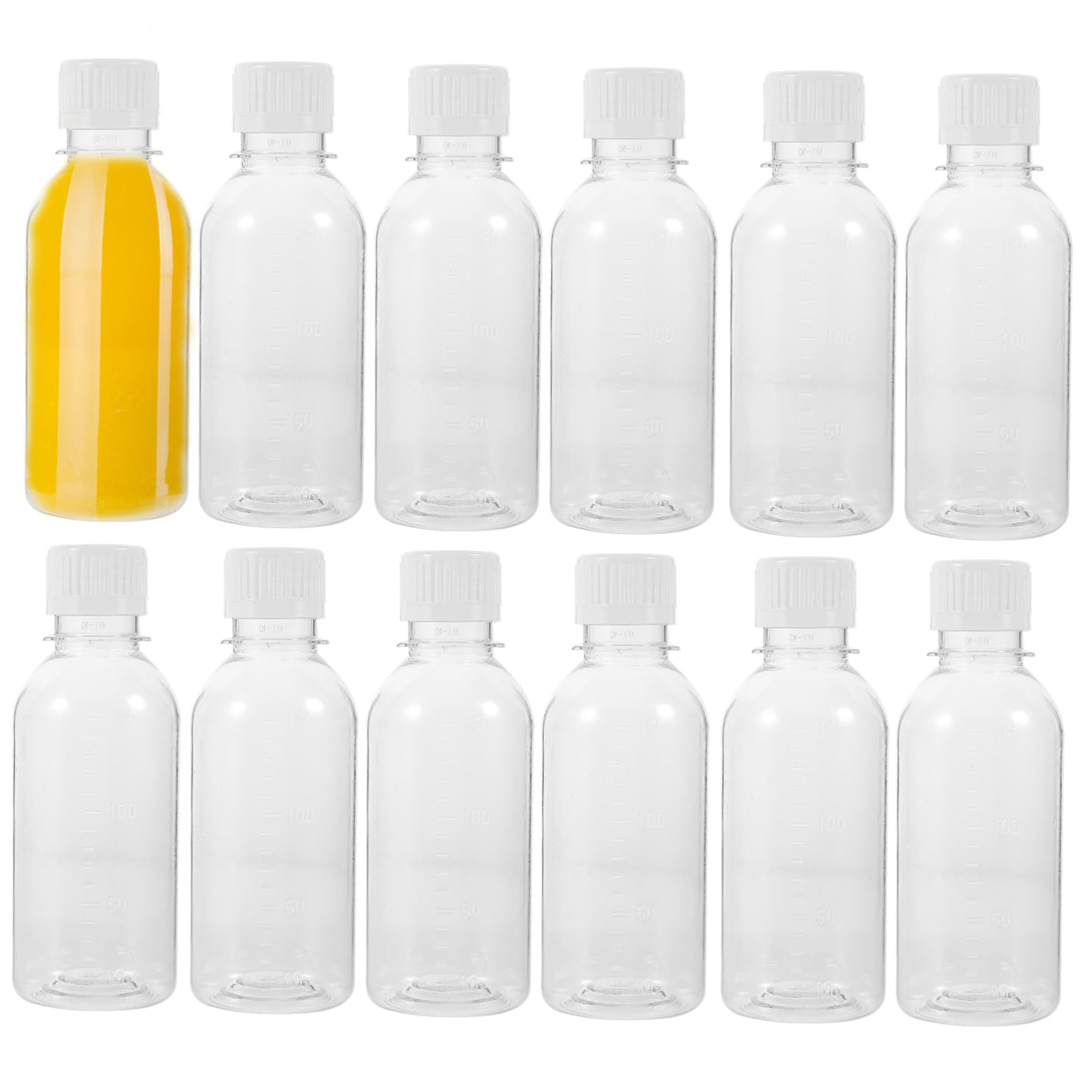 FUNOMOCYA 12pcs Clear Plastic Bottle Juice Containers Vintage Drinking Clear Reusable Empty Bottle Milk Tea Bottle Sports Water Bottle Cup Juicing Bottle Juice Bottles The Pet Transparent