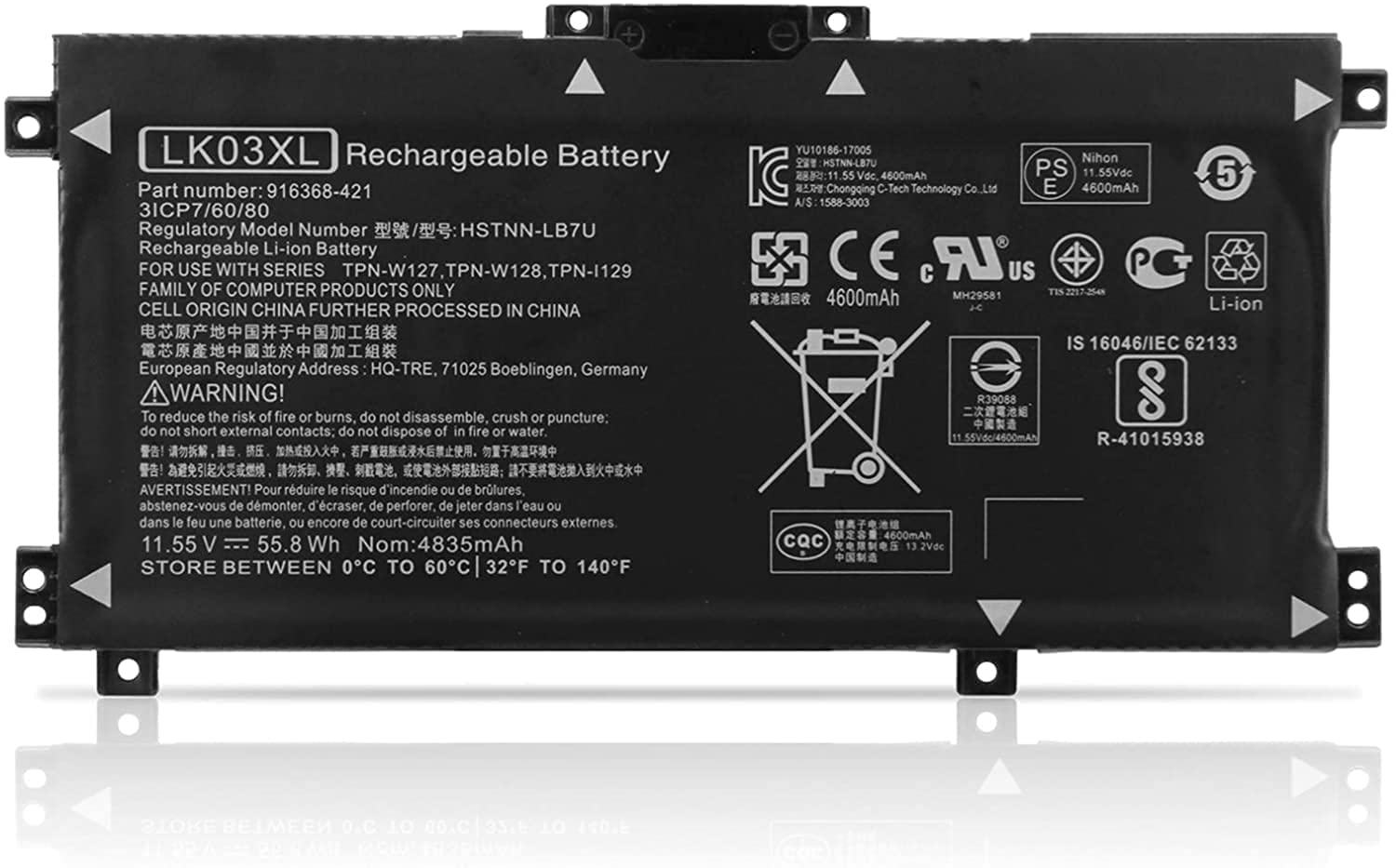 Wefly LK03XL Laptop Battery Compatible for HP HSTNN-LB7U, HSTNN-LB8J, HSTNN-UB71, HSTNN-UB7I, L08855-856, L08934-1B1, L09049-1B1, L09280-855, L09281-855, L09911-141, L09911-421 Laptop Battery (B0CFFXSP4S) Amazon Price History, Amazon Price Tracker