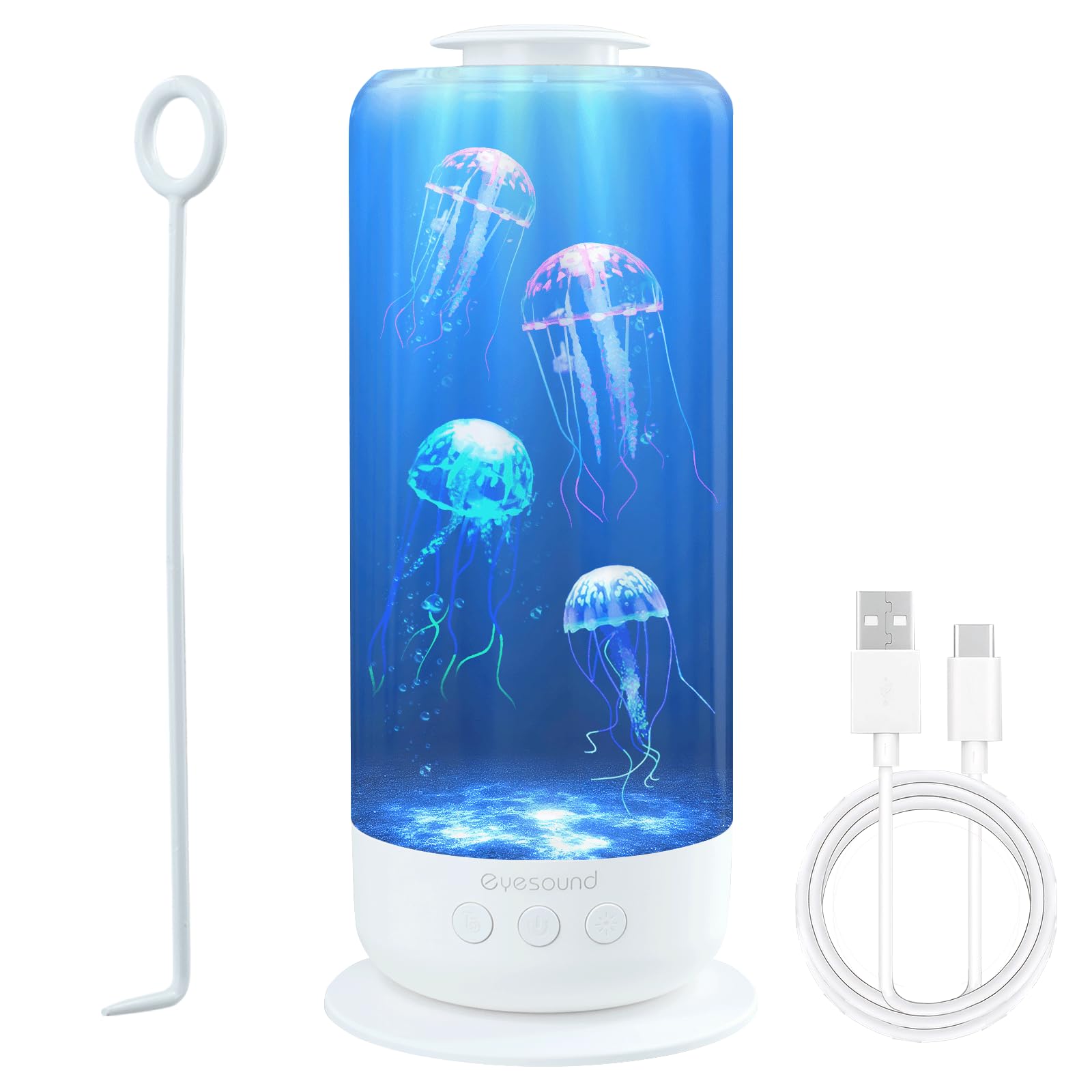 BestYiJo Jellyfish Lamp, Jelly Fish Light Lamp Aquarium Light Mood Lighting with 7 Colour Changing, 2 Modes Lighting for Decor Home Office Relax Night Lights Great Gifts for Kids Adults