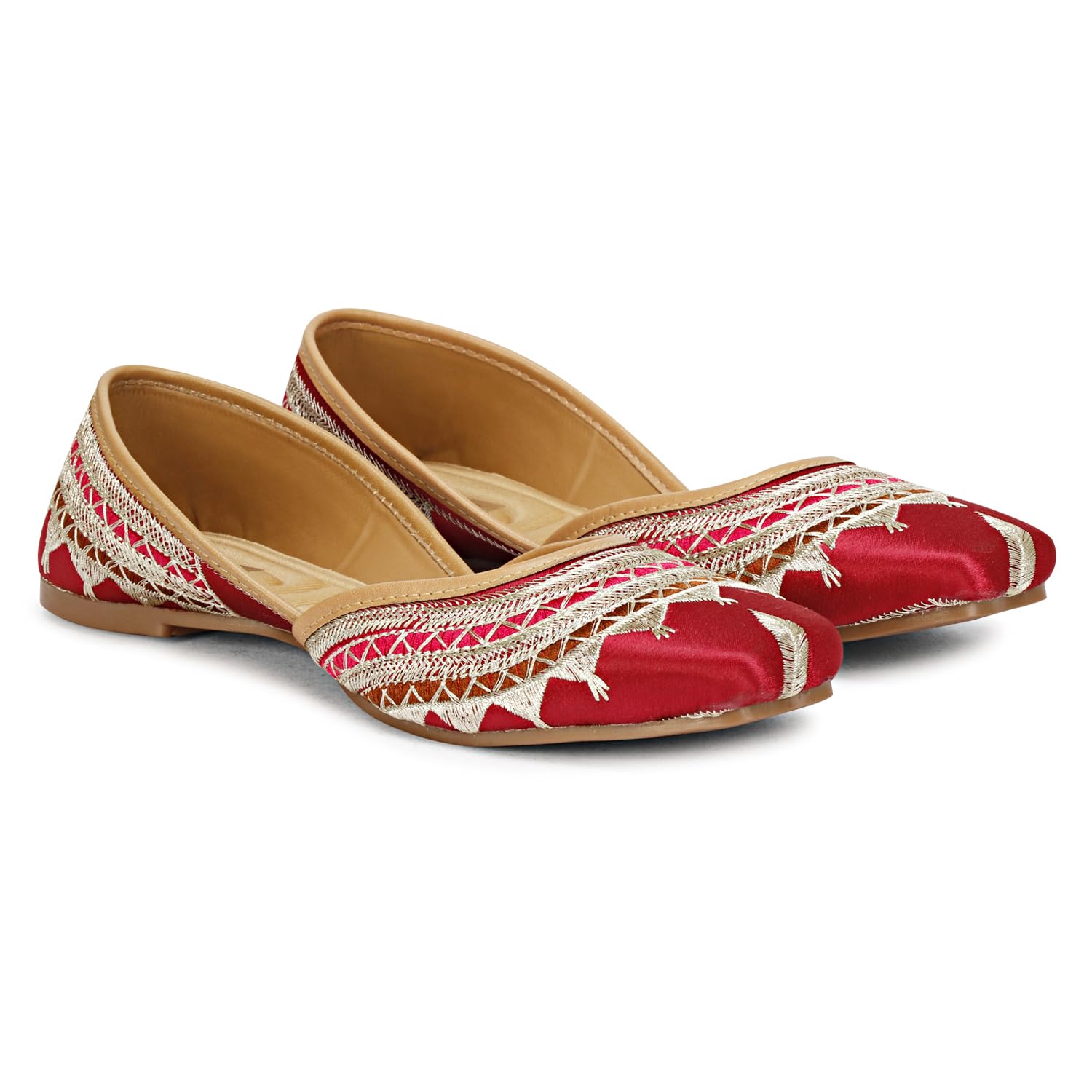 Dhairya CollectionLadies Women's Multi Thread Embroidery Punjabi Jutis for Women