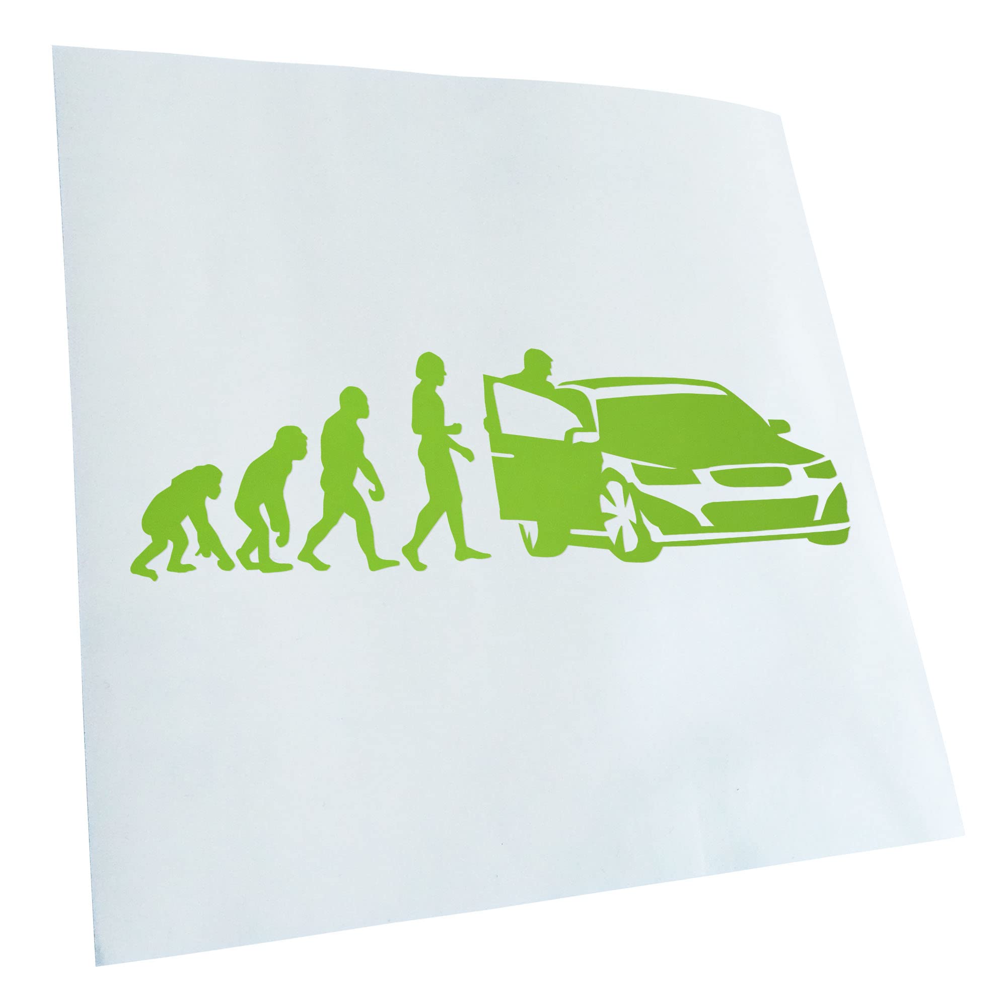 Kiwistar - Car Sticker - Green - 40 x 12 cm Evolution Motorist - Rear Window Car Sticker Weatherproof for Car Truck Moped Truck - Sticker Exterior Self-Adhesive Tuning Accessories for Window Vehicle