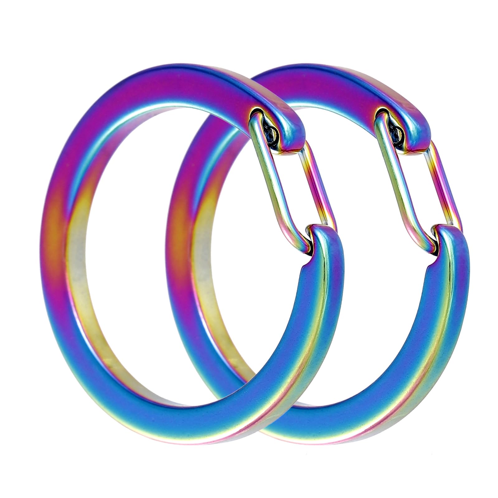 Titanium Carabiner Keychain Clip,Quick Release Car Key Chain Rings,Small Carabiner Hooks Keychain for Traveling